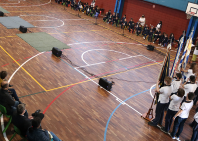 Vista del gimnasio Centenario durante el acto